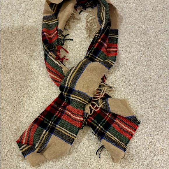 Polo Ralph Lauren plaid scarf with fringe - Picture 5 of 6